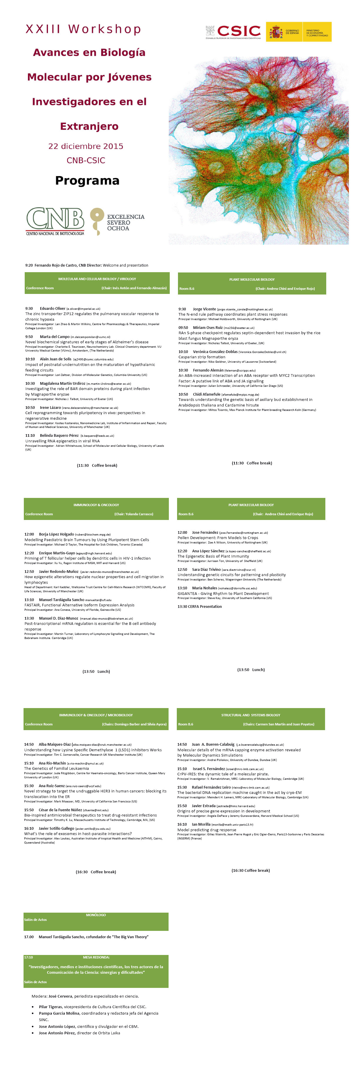 Programa Jornadas Jovenes Investigadores en el Extranjero
