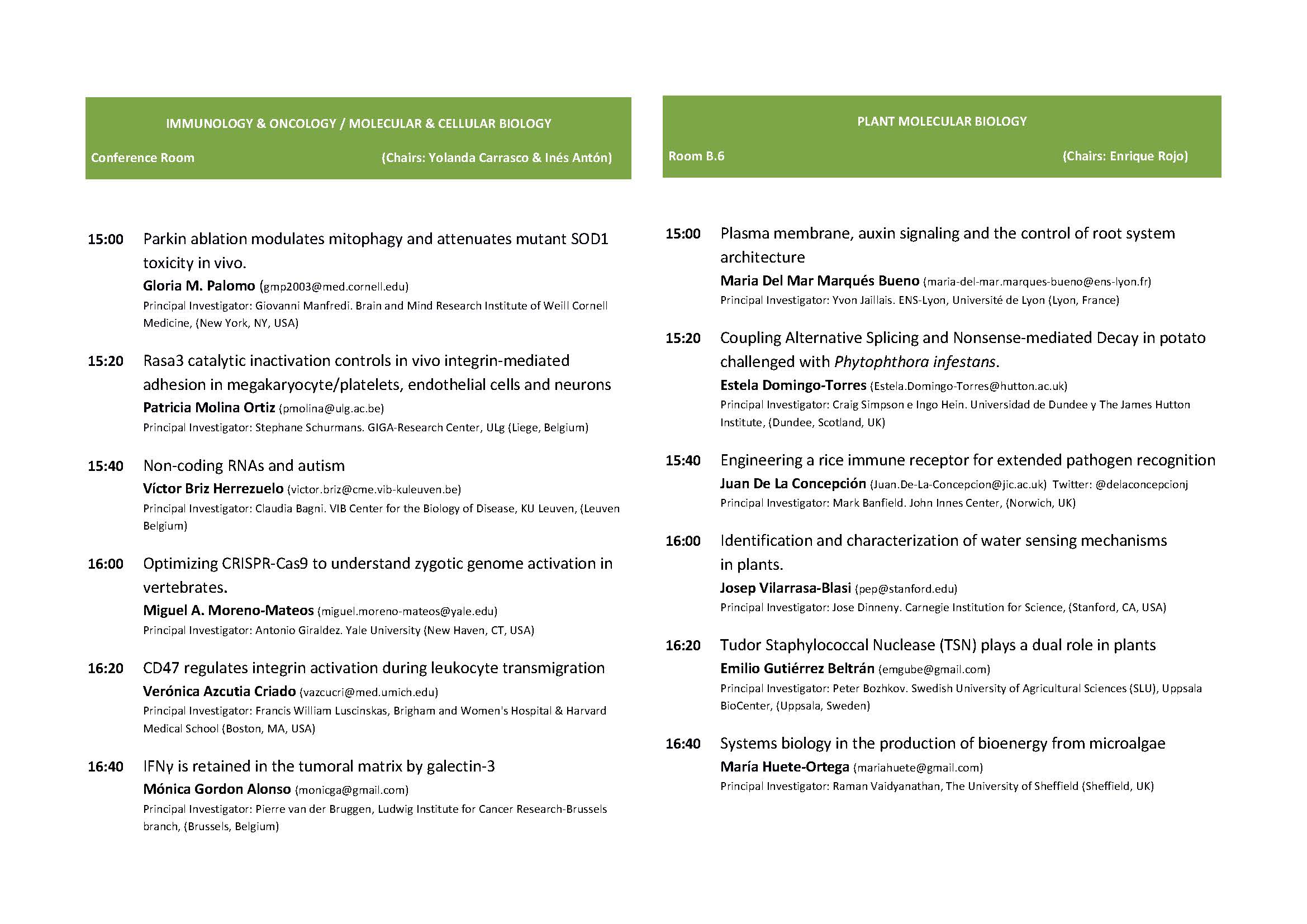 Programa de XXIV Jornadas Jovenes Investigadores Página 4