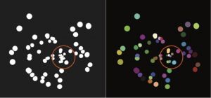 Una de las placas de cultivo analizadas por los investigadores. El proceso de automatización de la toma de imágenes permite cuantificar la abundancia relativa de especies y clasificar las colonias individuales. 
