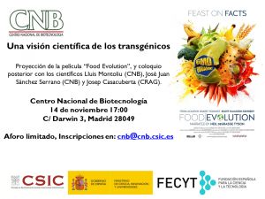 Semana de la Ciencia 2018 en el CNB: Una visión científica de los transgénicos